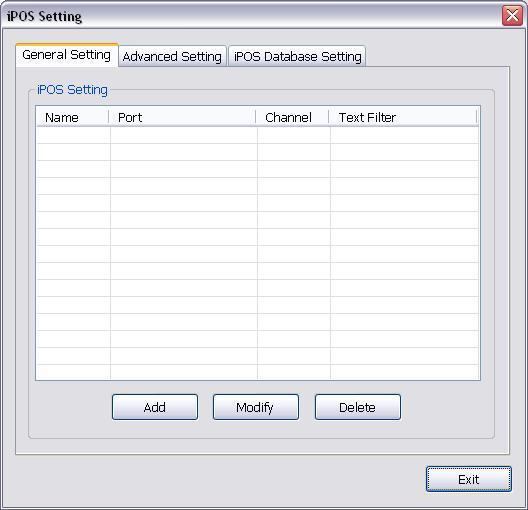 4.1.1 To Set the POS Setting 4.1.1.1 General Setting 1. In the System Setting dialog box, POS section, click Setting. 2.