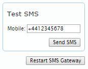 Select Server -> Config and put the configuration in to edit mode: Then go to SMS settings and select gateway as the driver and generic as the gateway script.