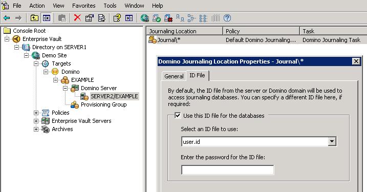 Domino Journaling Domino Journaling Task Access to the Domino journaling databases must be granted to a Lotus Notes ID file in order for the Domino Journaling task to function correctly,.
