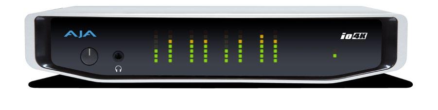 TRS Front Panel Operation The Io XT/4K front panel has the following controls and indicators: Monitor Output and Gain Control A 1/8 inch TRS connector is available for monitoring two channels of