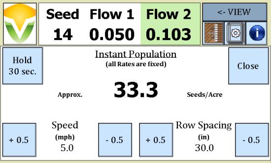 If you are using combinations of seeds and/or flows, you will have additional selections.
