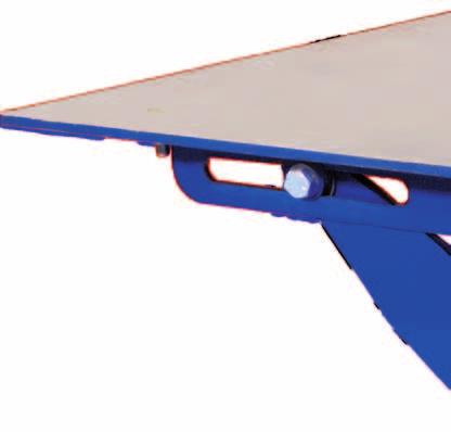 stable by up to 1020 kg net weight and levelling feet table top of at least 12 mm