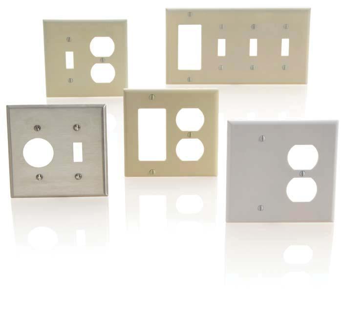 Combination Wallplates come in a variety of configurations and gangs, and are available in a broad selection of