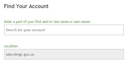 Password button under the password field of the login screen. b. You will arrive at a screen where you will need to find your account.