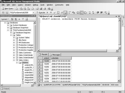 Page 4 of 5 You can control the target of the results from the Query Results To menu item or by clicking the corresponding icons in the SQL Editor toolbar.
