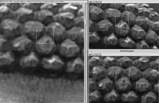 Image-based approach Surface measurement with Least Squares Matching: - holes due to lack