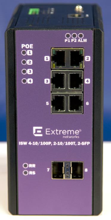 DATA SHEET ExtremeSwitching Industrial Ethernet Switches HIGHLIGHTS MODELS 4 POE+ ports, 2 ports, and 2 4 /1000 POE+ ports, 2 /1000 ports, and 2 8 POE+ ports, and 4 8 /1000 POE+ ports, and 4