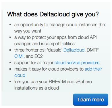 Deltacloud Cloud Provider API abstraction Good way