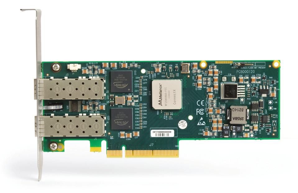 Dual-port Mellanox ConnectX EN adapters, not only deliver high availability, but also link aggregation and high-performance because of PCIe Gen 2.0.