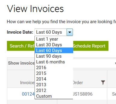 Enter Custom Dates by using the interactive calendar.