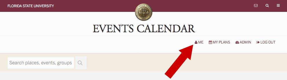 Log in to the calendar with your FSUID and password 2. Click the ME link beneath the banner image 3.
