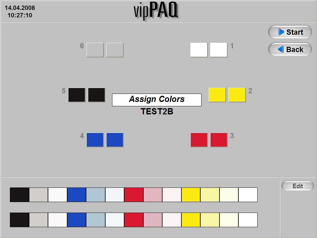 3.3 Assign Colors To assign the colors to the inking units, select a solid patch of the strip (control element) and move it with drag and drop to the ink unit.