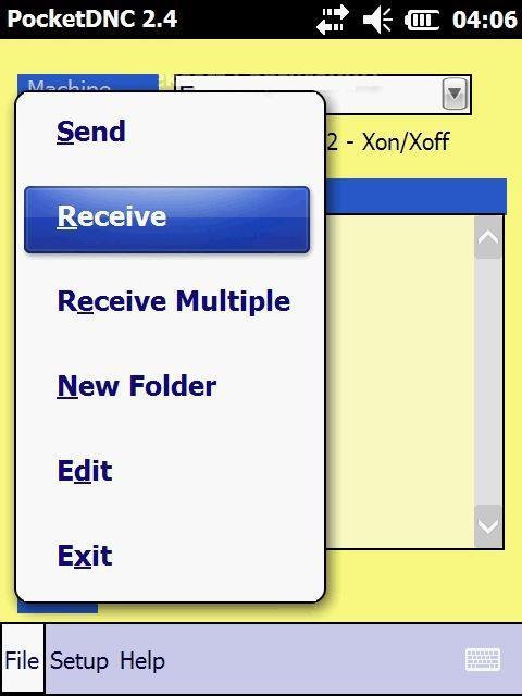 On completion of the file send the screen will revert back to the normal screen ready to send or receive another file.