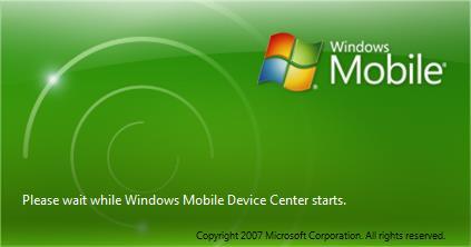 On plugging in the unit windows should automatically install the device drivers and start up the windows mobile software.