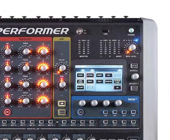 Packed with possibilities Experience a compact console designed without compromise, so you can run your production the way you want to. Any fader. Anywhere.