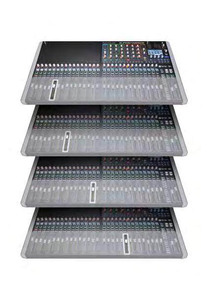 80 inputs to mix Expanding the local I/O via networking and stageboxes provides a total of 80 inputs to mix.