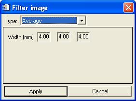 Filtering an image: The currently selected image may be filtered using one of several operators by selecting Filter under the Image menu.