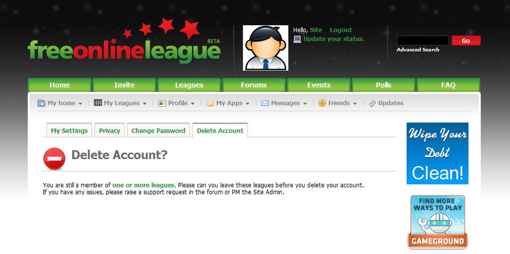 Delete Account? We are not sure why you would ever want to delete your Account!