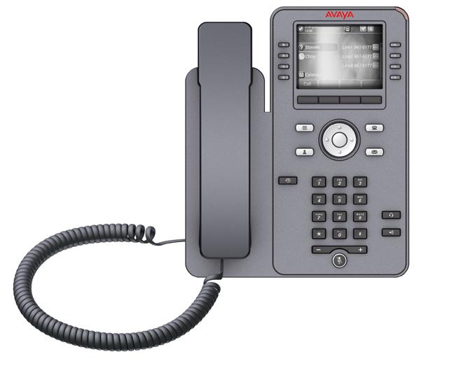 The Avaya J100 Series desk phones J169 SIP phone J179 SIP phone For users that rely on a full range of phone features, this handset is ideal.