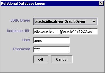 2 Using the BEA Application Explorer With an RDBMS A confirmation window opens, showing the connection information being used. Figure 2-12 Relational Database Logon Confirmation Window 4.