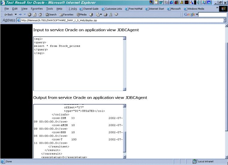3 Defining an Application View 5. Enter the appropriate XML for the RDBMS service adapter.