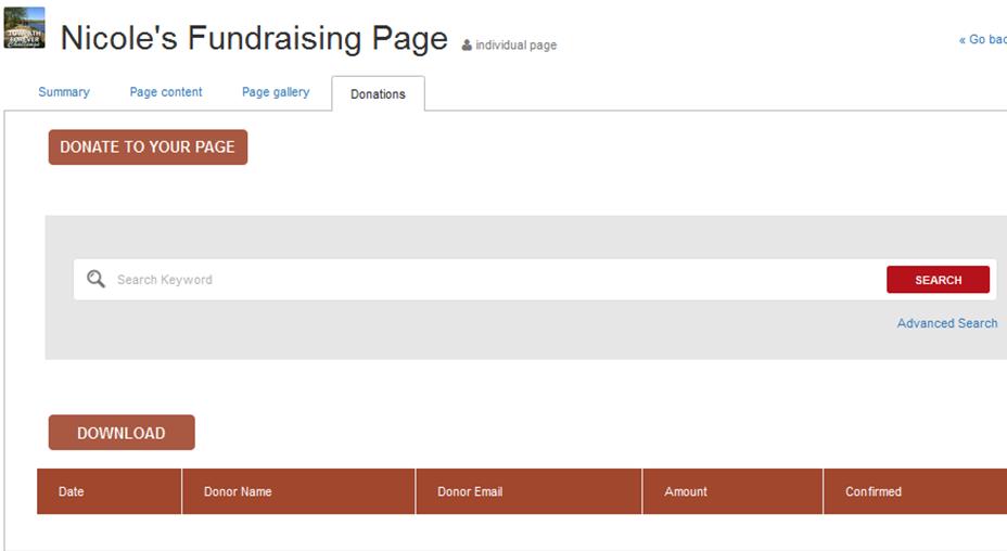 P a g e 14 How to Manage Your Page You may use the Donations tab to donate to your page, search for