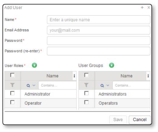 Managing Users All users are listed in the Users table. For each user, you can lock the account, edit the settings, or delete the user account.