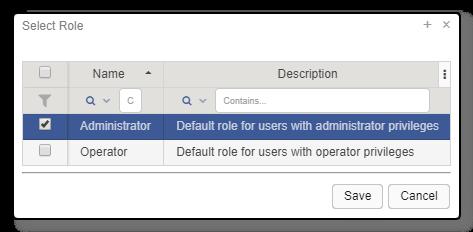 In the Select Role window, select the role you will assign to the selected LDAP Groups by clicking the checkbox. 4. Click Save. 5.
