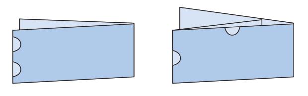Self-mailers / Fold Orientation The final folded panel creates the non-address side of the mail piece by folding from bottom to top, or lead to trail edge, as shown in the following illustrations.
