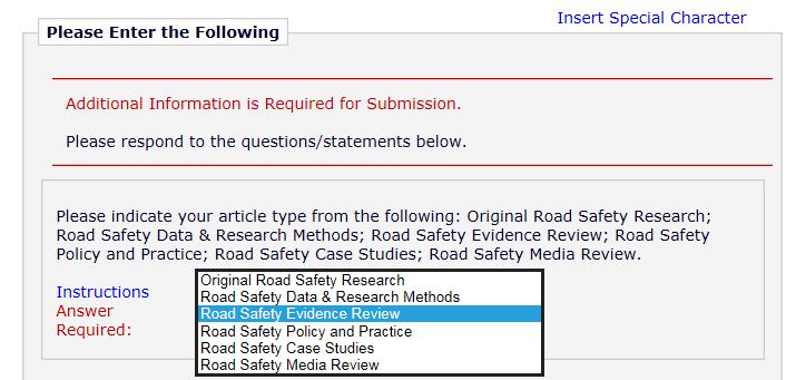 Review; Road Safety Policy and Practice; Road Safety Case Studies; Road Safety Media Review.