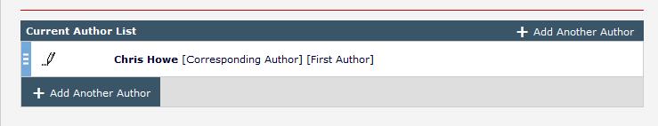 Add other authors by clicking on the + Add Another Author button (20 Authors limit) f. On the Submit Abstract tab, enter the text for your abstract from your Extended Abstract submission.