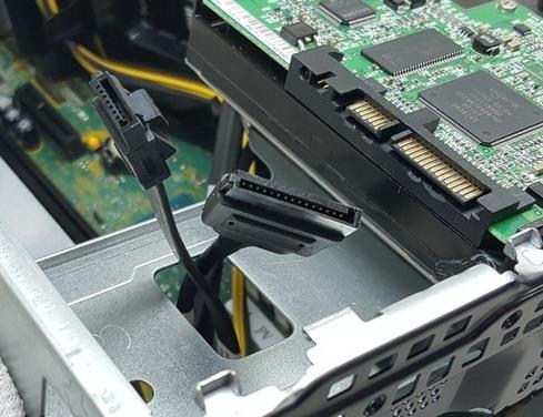 first Photo 9 3 Rotate HDD SATA & PWR cable pass