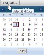 This feature is useful when searching for an available time slot for a recurring activity. To specify a date range while in Week view, click the "End Date.