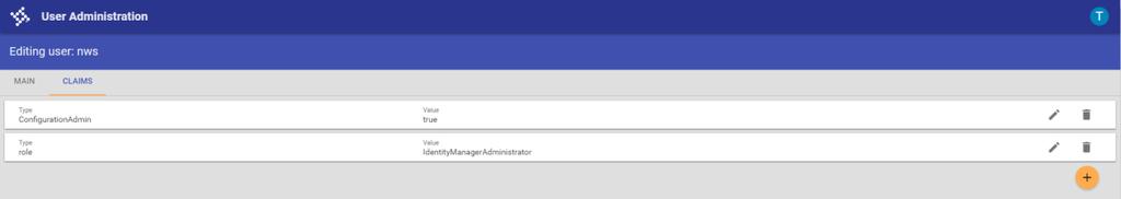 Add a claim for ConfigurationAdmin with a value of true and a