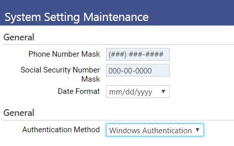 2. In Maintenance > New World ERP > Security > Users, when you add a new user with Windows