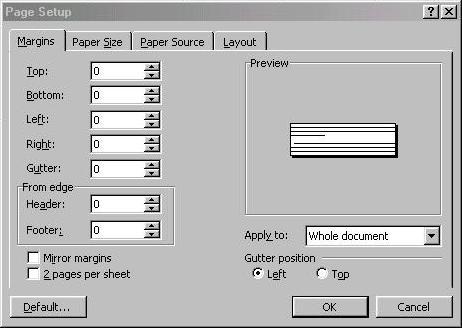 SECTION 3 OPERATING THE Neopost AS306P/AS308P P Printing from Microsoft Word If you are not using a specific program designed for mailing applications it is possible to print your mail pieces using