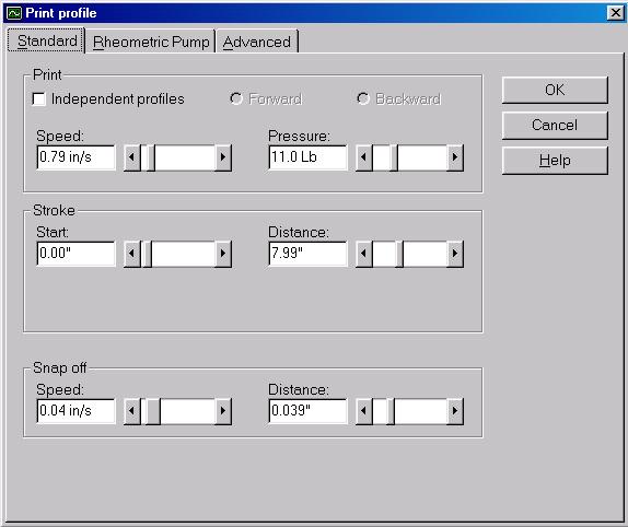 3 APPLICATIONS OVERVIEW Standard Tab Standard Tab Using the Standard Tab To set standard print parameters: 1 Select the standard tab.