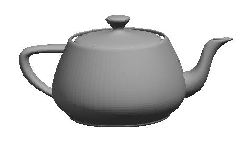 05 for both t and u; this value is rather small but was used to produce a smooth outcome. For more details on these pictures, refer to Appendix D. Figure 3-11: The famous teapot.