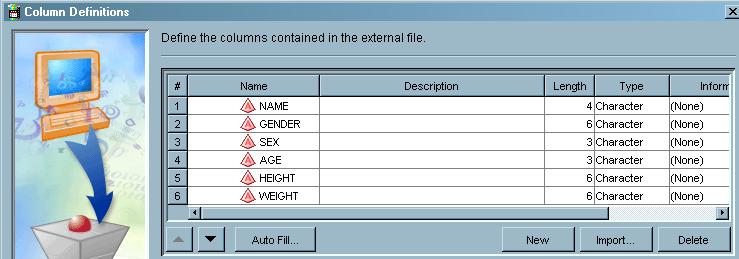 Connecting to Common Data Sources 4 Stage 3: Save the External File Object 19 A sample of the output is shown in the following figure: For this example, select the Get the column names from column