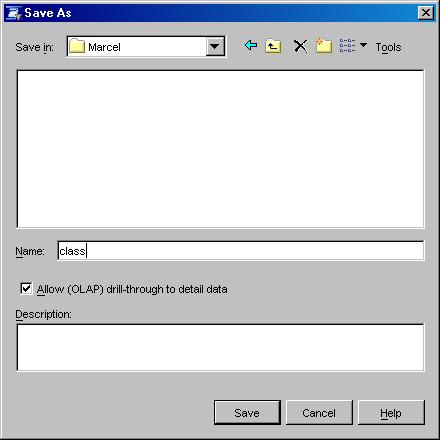 Managing OLAP Cube Data 4 Making Detail Data Available to an Information Map 89 5 Click OK in the properties dialog box, or finish entering information in the wizard. 6 Restart the OLAP server.