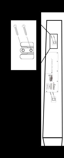 Insert one end of the power cord into the AC power receptacle on the rear panel of P50/P60-3D SOUND, then insert the other end to a wall outlet.