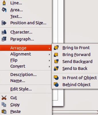 Formatting lines and borders Figure 35: Example of a context menu In LibreOffice the term line indicates both a freestanding segment (line), outer edge of a shape (border), or an arrow.