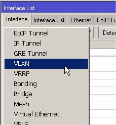 2) Create VLAN @BridgeTrk Add