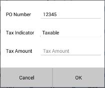 If Taxable is selected, Tax Amount will display: 6.