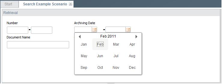 2 The User Interface Fg. 2 5: Calendar n the ndex mask Wth a clck to the name of the month an overvew of the months of the recent year opens. Here you can select the desred month.
