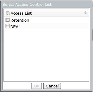 2 The User Interface Select the newly created folder and select the "Securty" context menu entry to assgn an access lst. The "Select access lst" dalog appears. 5.