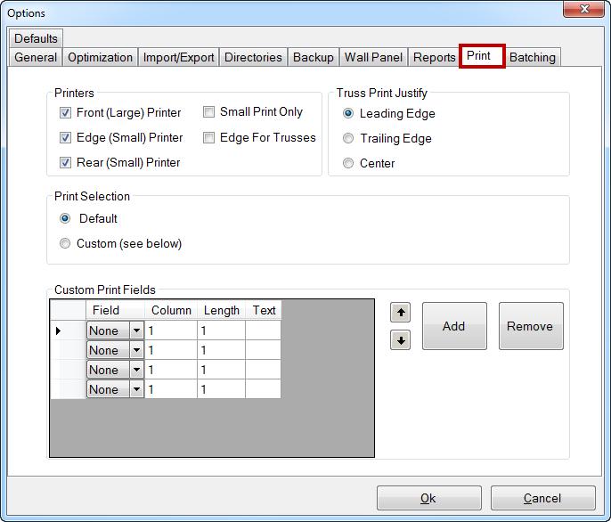 Tools > Options Print Printers Select the applicable checkboxes for the current board printing system.