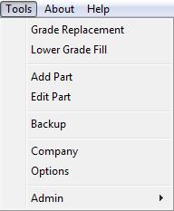 Add Part Choose a generic part and customize it from scratch to add a part to the job that wasn t in the job file. Edit Part Change the design, quantity, grade, etc. of a part already in the job file.