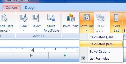 6. Excel creates this new column in your PivotTable returning the results of the Formula.