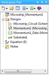 Figure 8 The workspace tree after adding a Momentum Analysis and running it.